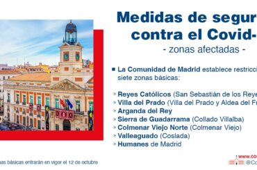 La Comunidad de Madrid mantiene restricciones de movilidad en siete puntos que quedan fuera del decreto de Estado de Alarma del Gobierno