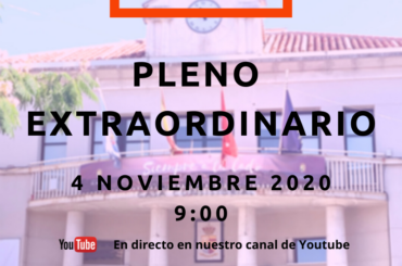 Convocatoria de Pleno Extraordinario: 4 de noviembre de 2020 a las 9:00