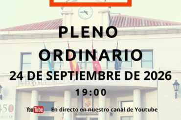 PLENO ORDINARIO 24 DE SEPTIEMBRE DE 2026. 19:00 HORAS