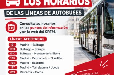 MODIFICACIÓN HORARIO AUTOBUSES